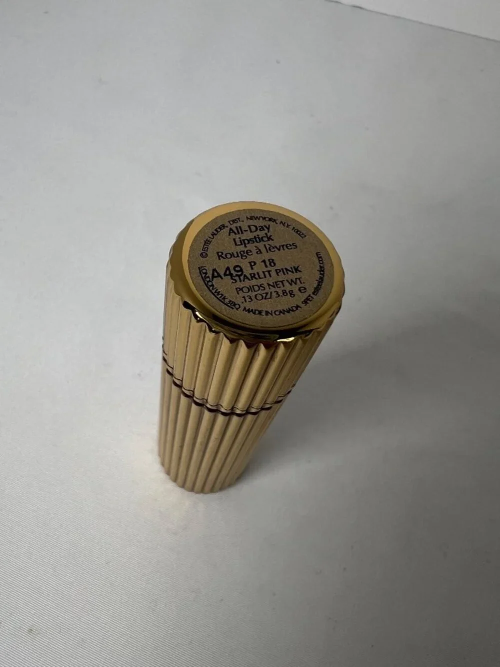 Estee Lauder All-Day Lipstick #18 STARLIT PINK GOLD CASE Never Used